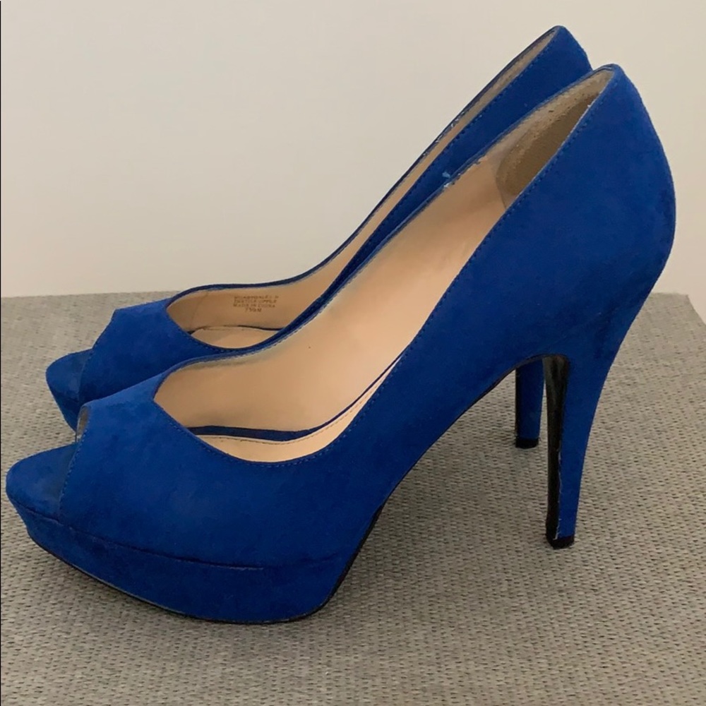Guess Platform Gaby Gale Heels Royal Blue 7.5 M